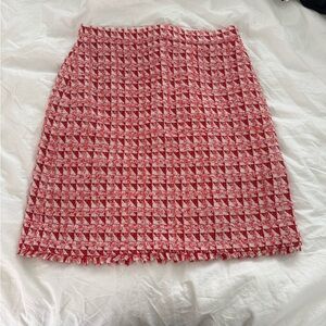 Ann Taylor Pink Tweed Pencil Skirt